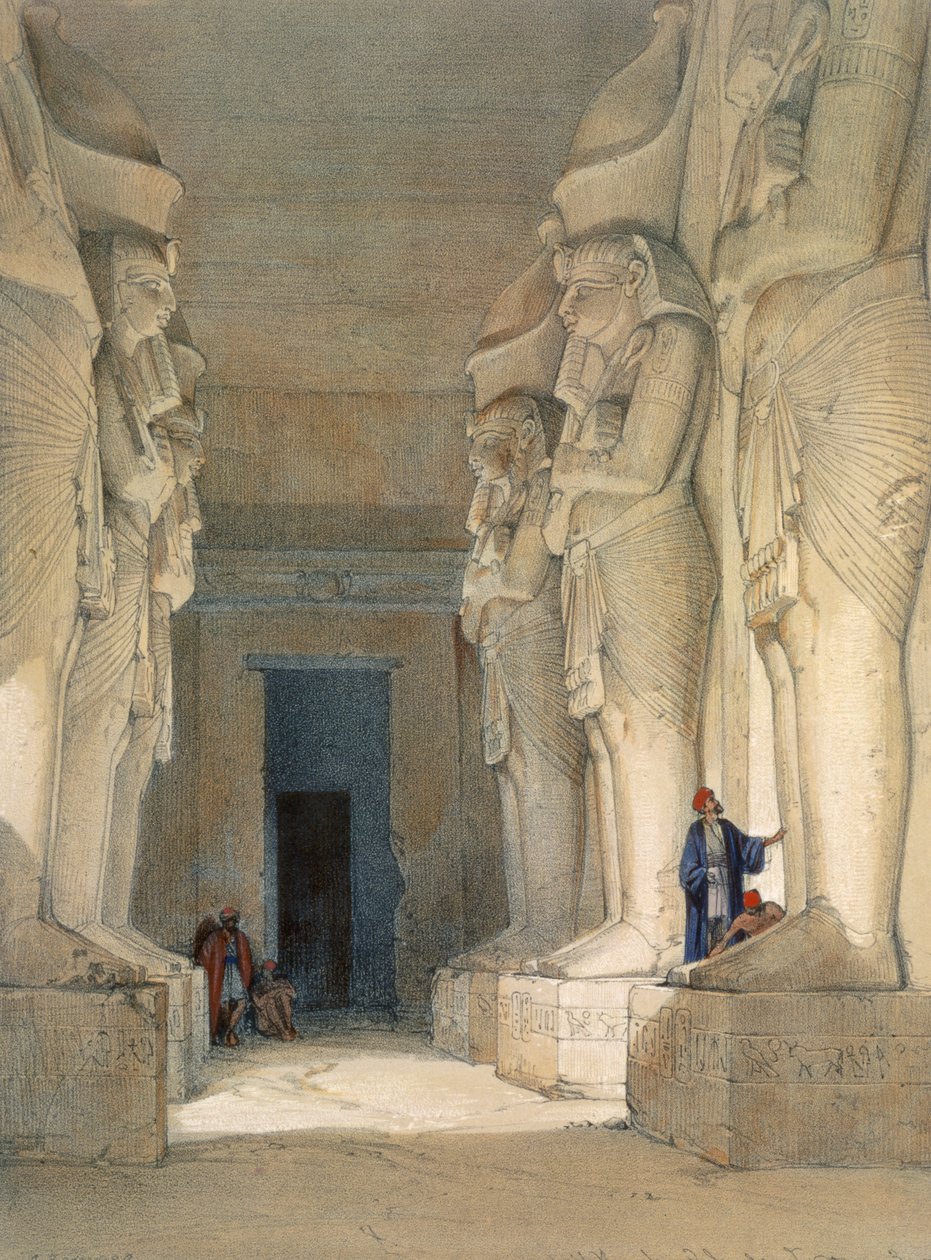 Opgegraven tempel van Gyrshe, Nubië door David Roberts