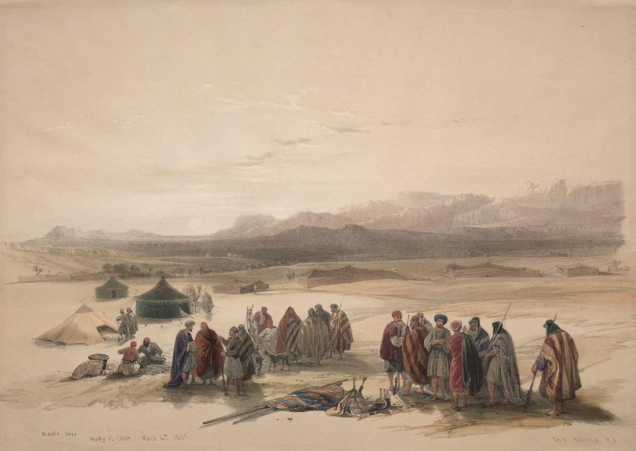 Berg Seir Wady el Chor door David Roberts