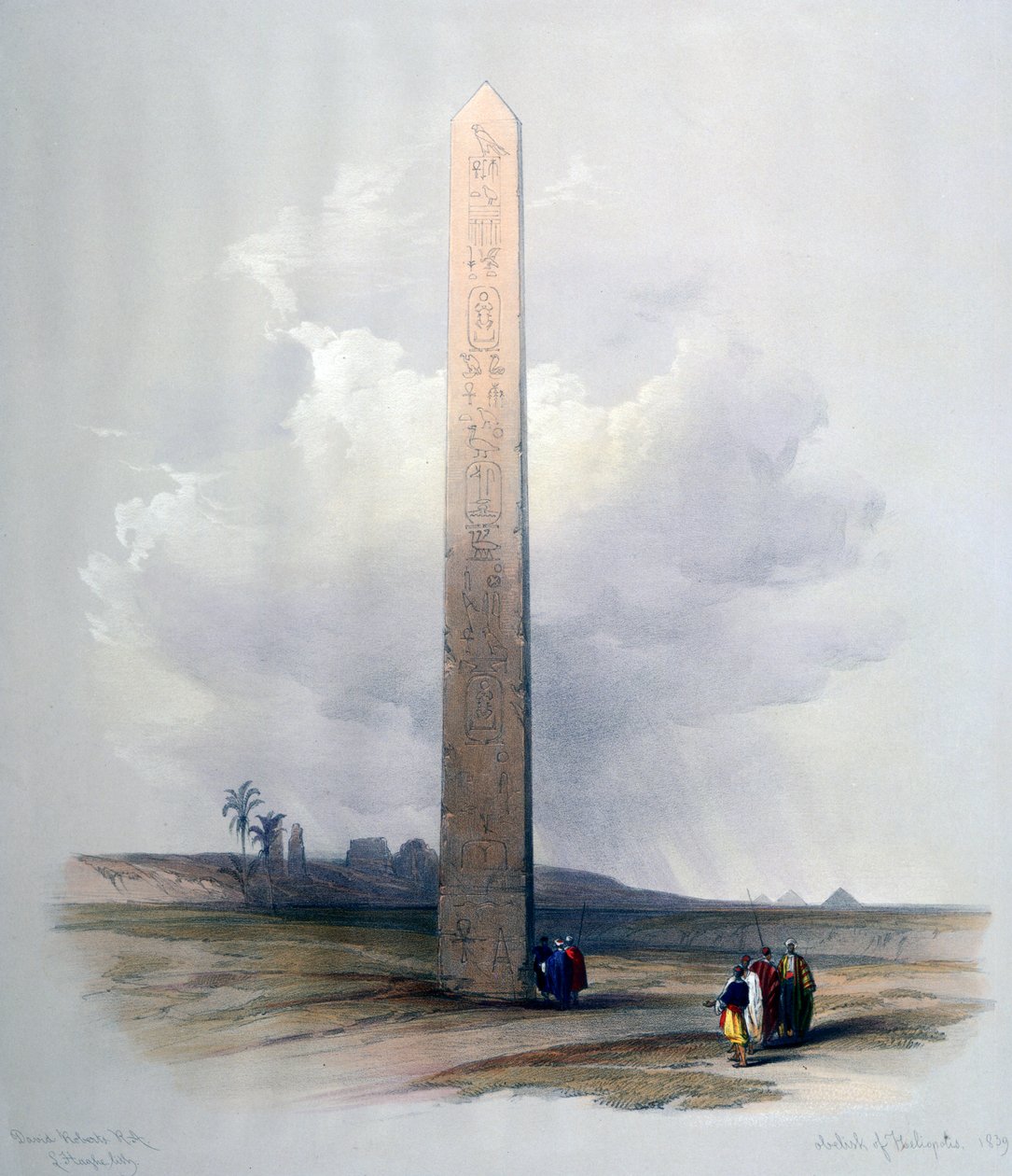Obelisk van Heliopolis, 1839 door David Roberts