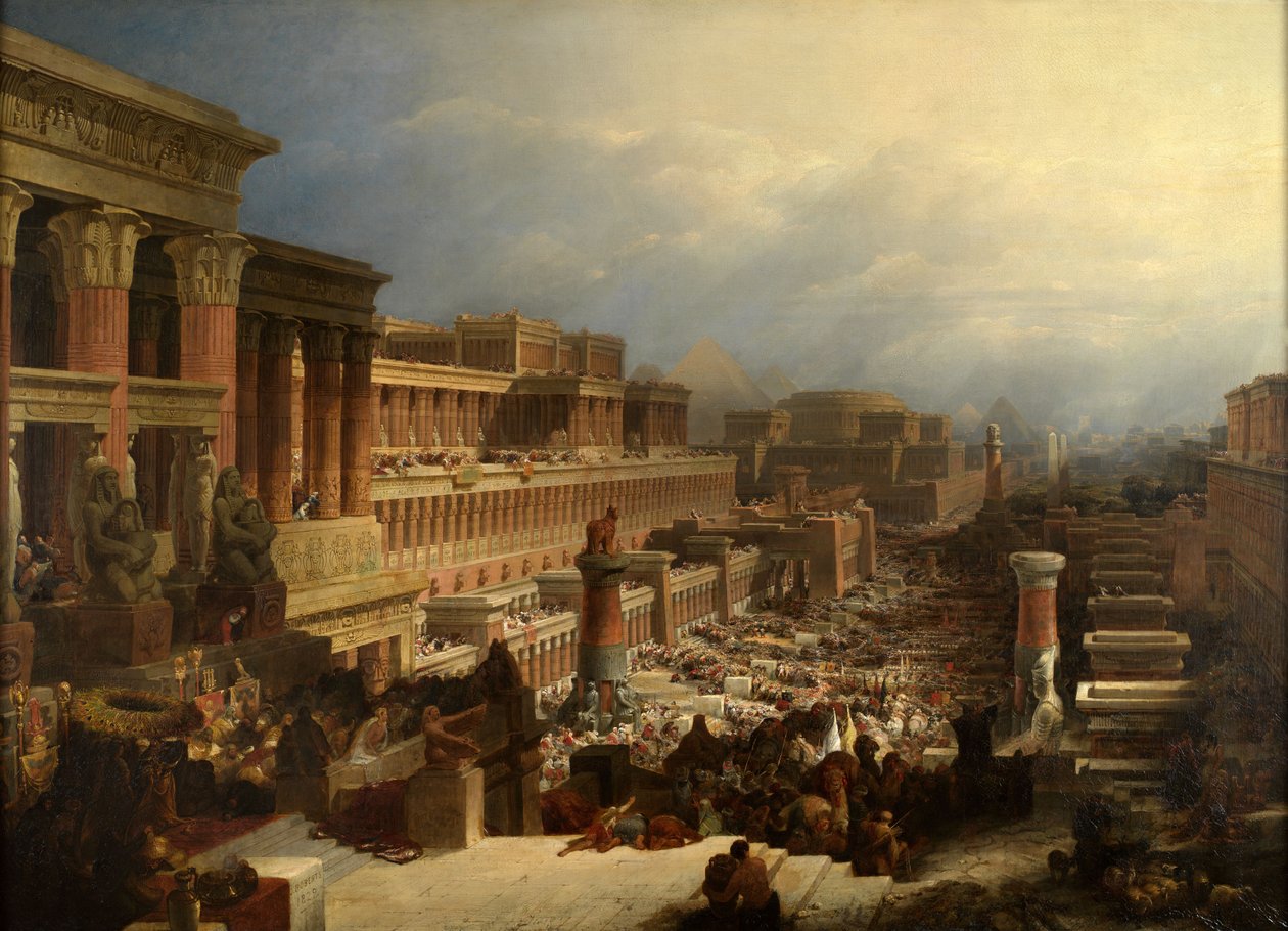 Het vertrek van de Israëlieten door David Roberts
