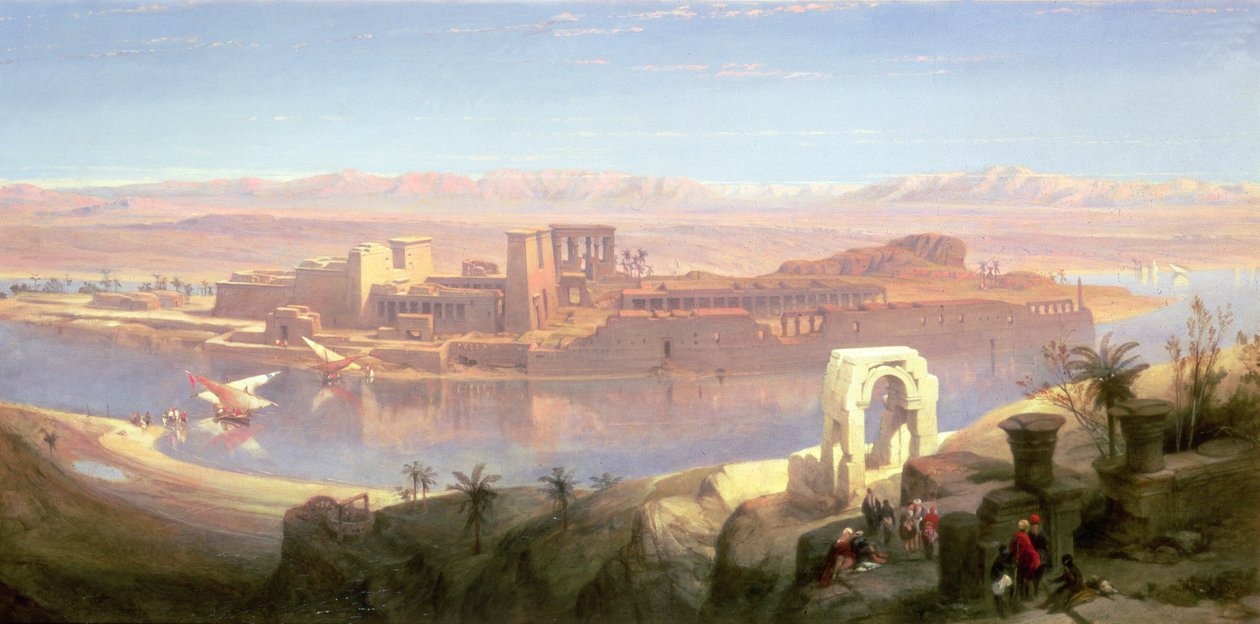 Het eiland Philae, Nubië door David Roberts