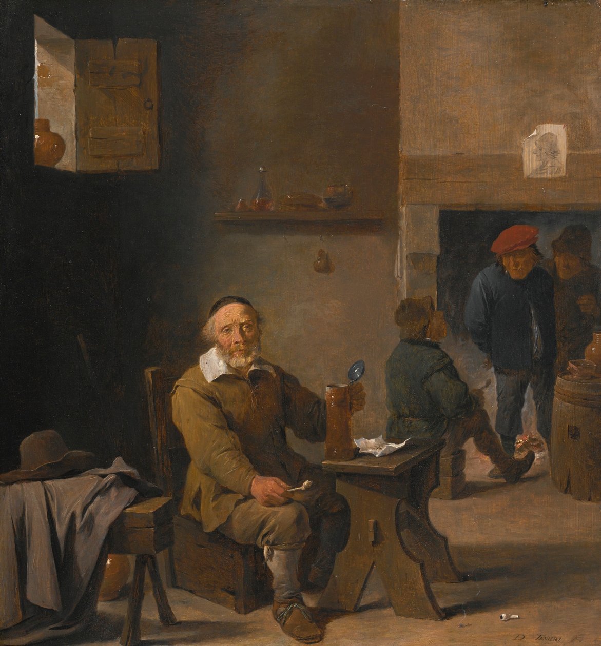 Boeren in een herberg door David Teniers the Younger