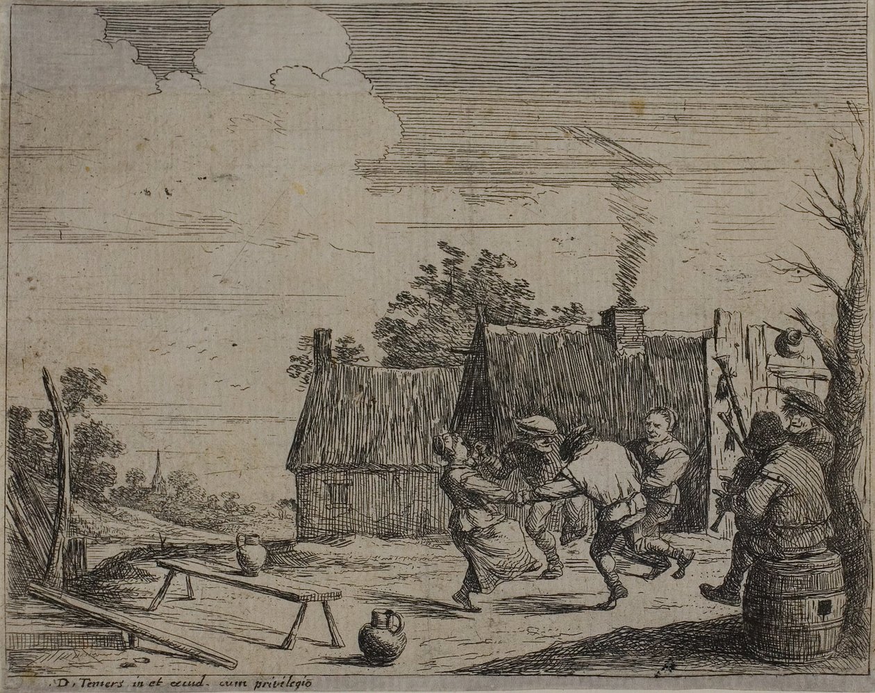 Cirkeldans door David Teniers the Younger
