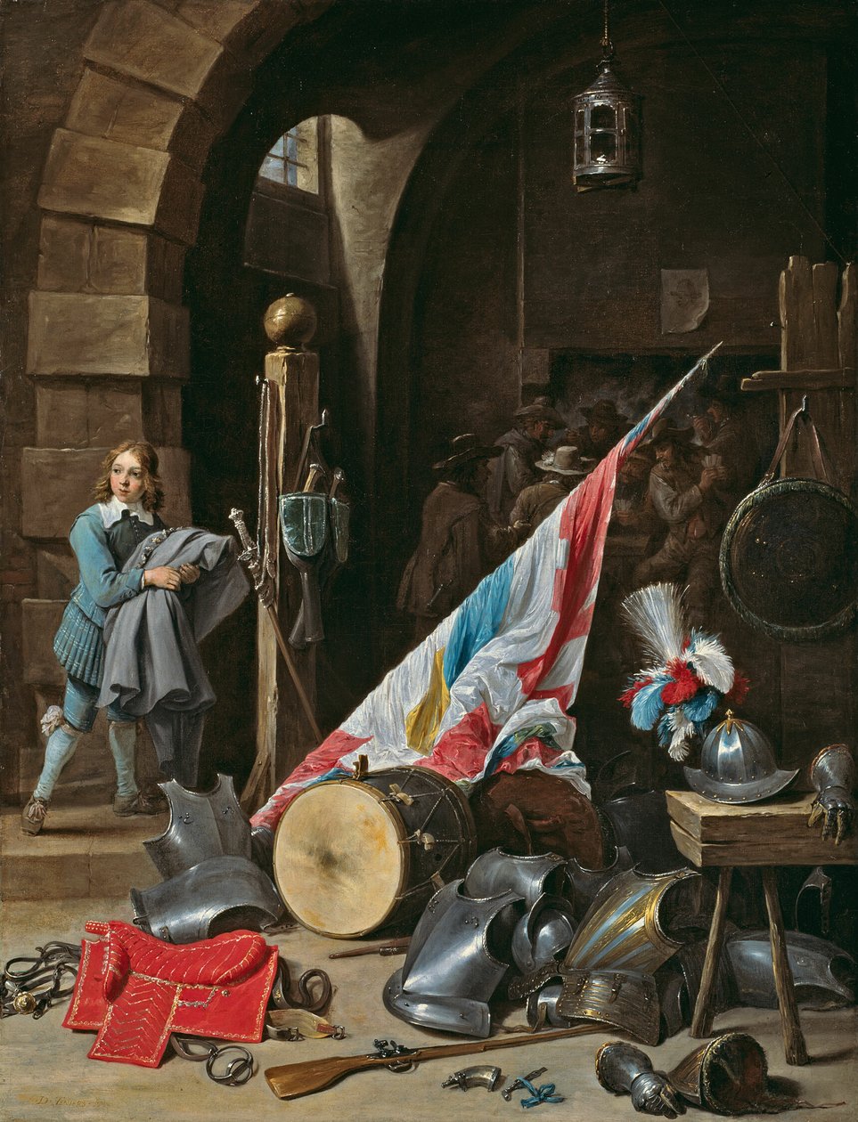 Het wachthuisje door David Teniers the Younger