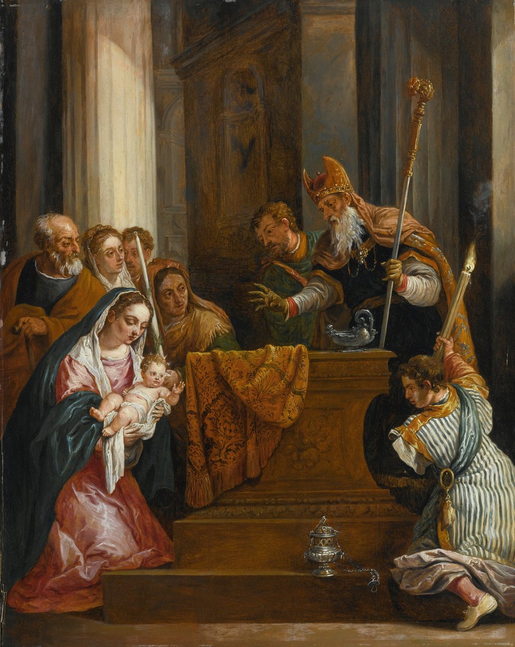 De presentatie in de tempel door David Teniers the Younger