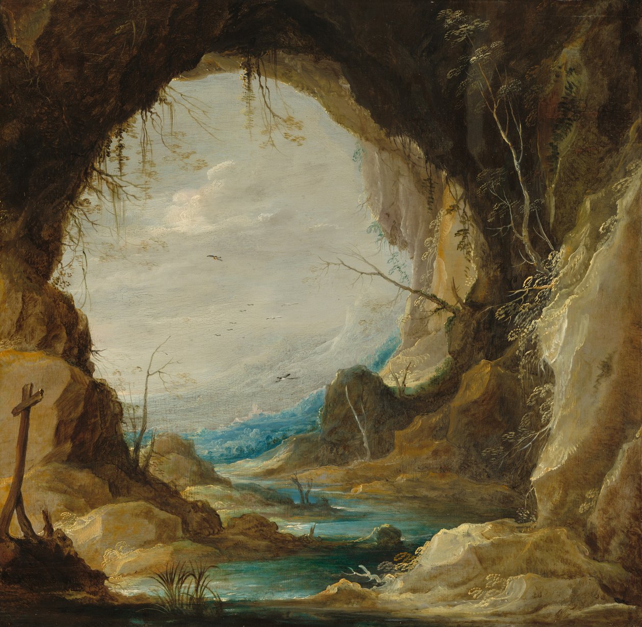 Uitzicht vanuit een Grot door David Teniers the Younger