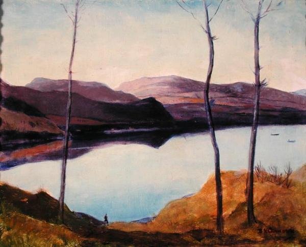 Loch Ness, ca. 1910 door David Young Cameron