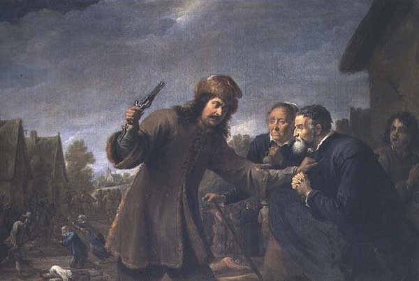 Aanval op een Dorp, 1648 door David Teniers the Younger