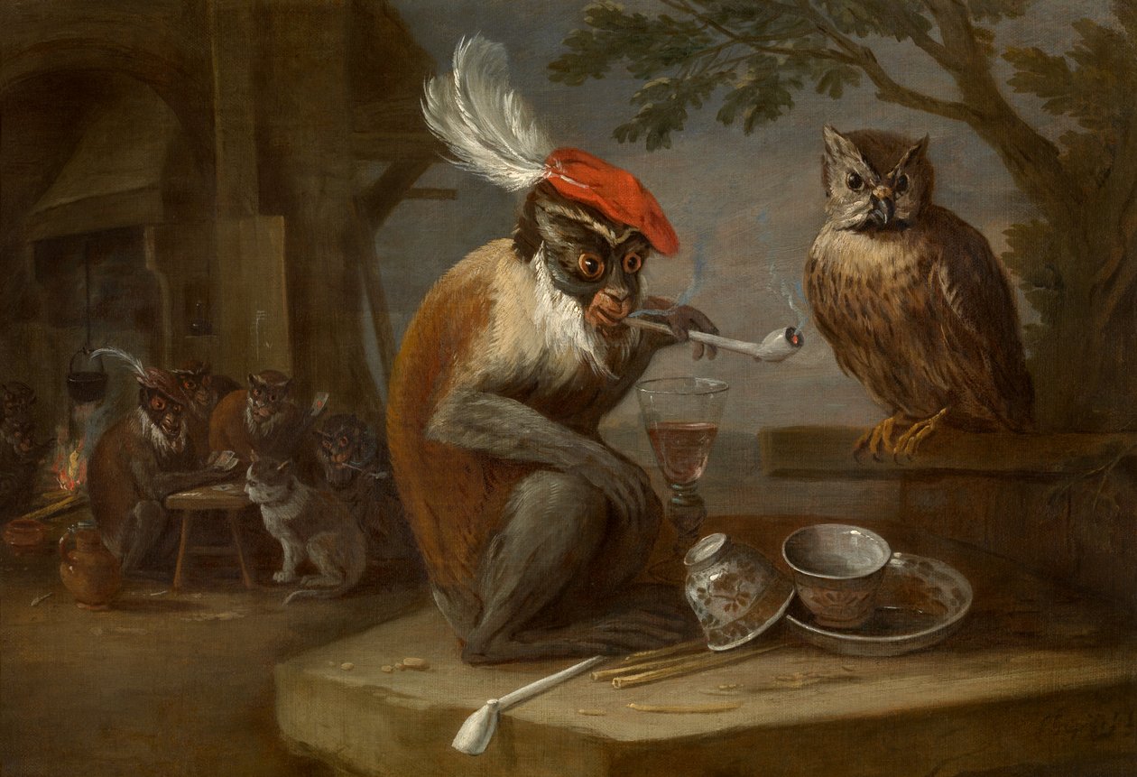 Singerie door David the Younger Teniers