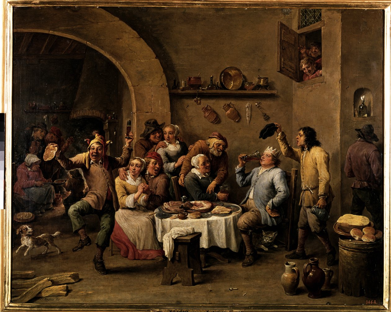 De koning drinkt door David Teniers the Younger