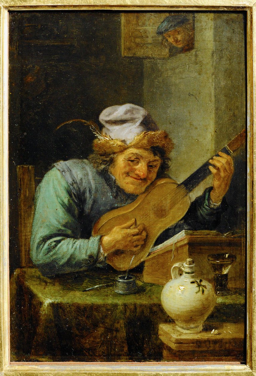 De gitarist ... door David the Younger Teniers
