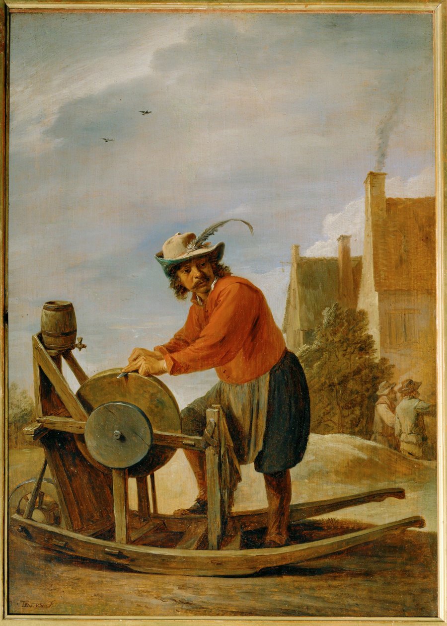 De messenslijper ... door David the Younger Teniers
