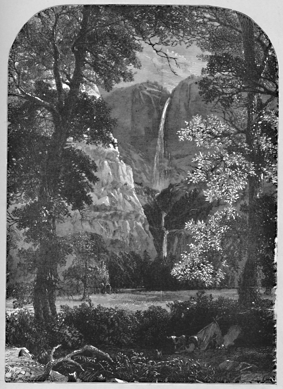 De Yosemite-watervallen, 1883 door Davis