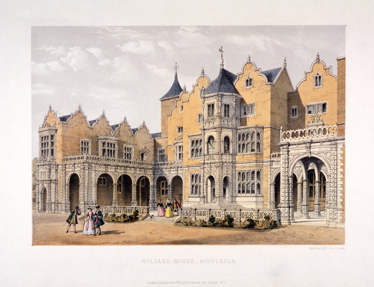 Holland House, Kensington, Londen, ca. 1850 door Day and Son