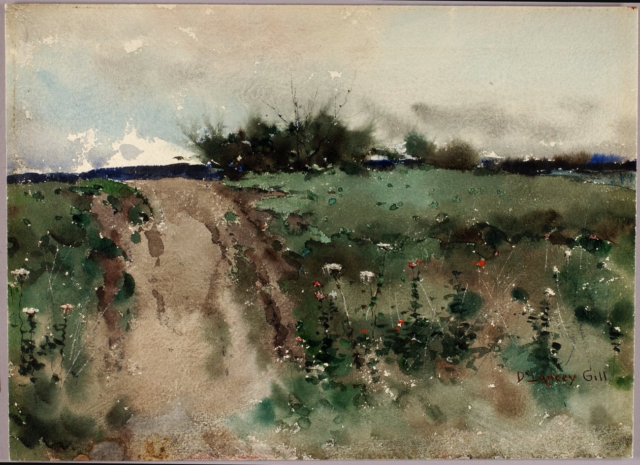 Landschapsschets door De Lancey Gill