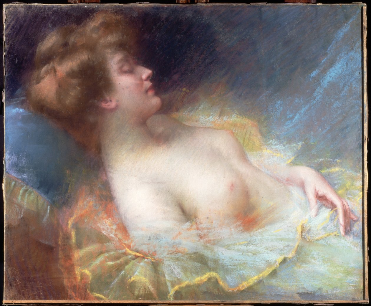 Jonge vrouw die slaapt door Delphin Enjolras