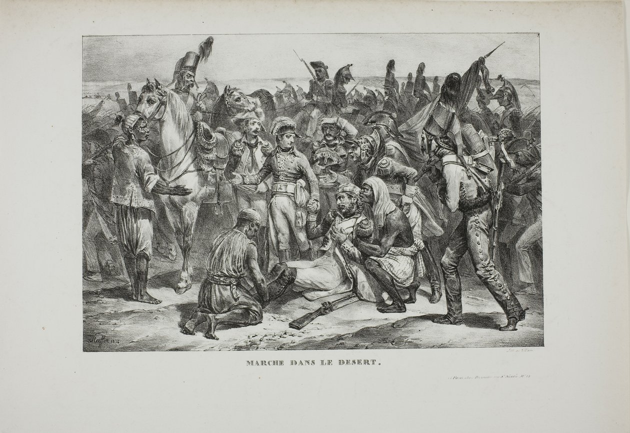 Woestijn maart door Denis Auguste Marie Raffet