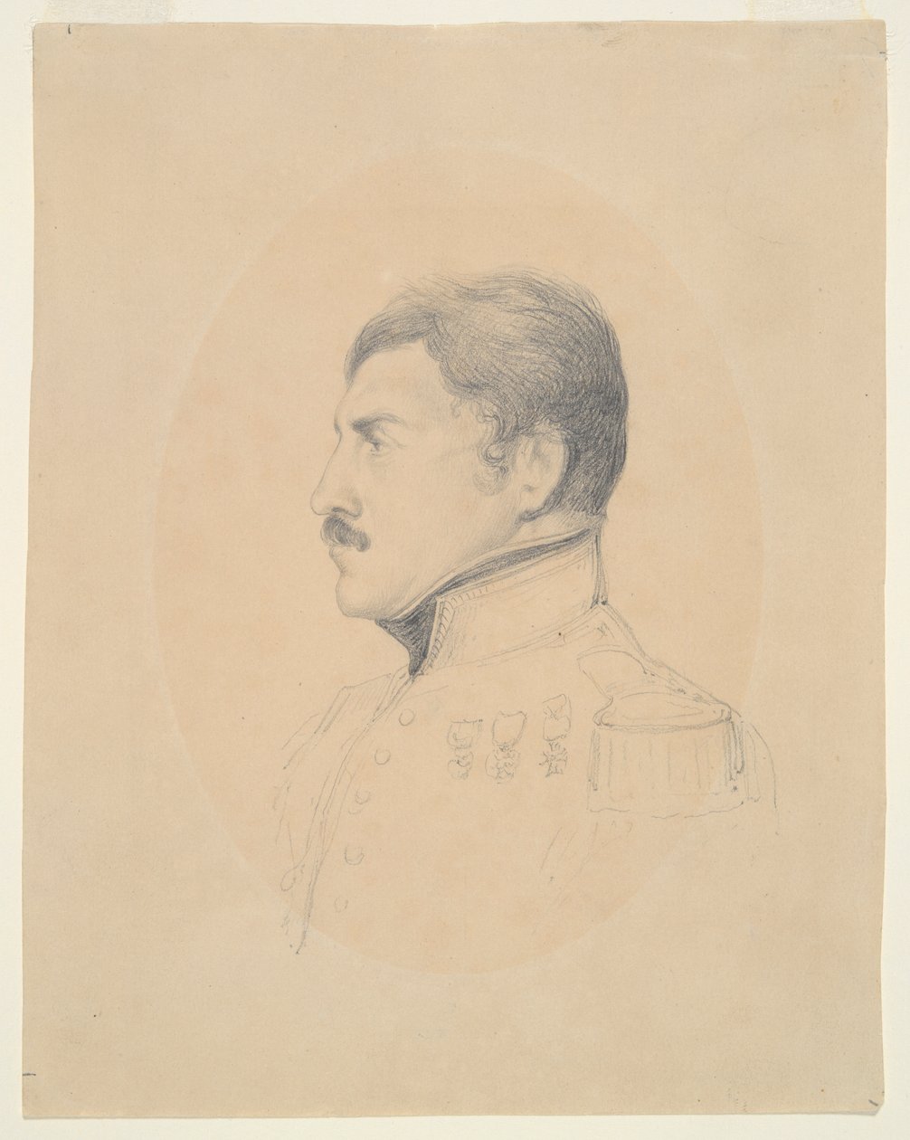 Portret van Generaal Pelissier door Denis Auguste Marie Raffet