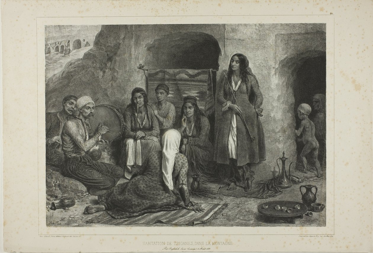 Tsiganes Bergwoning door Denis Auguste Marie Raffet