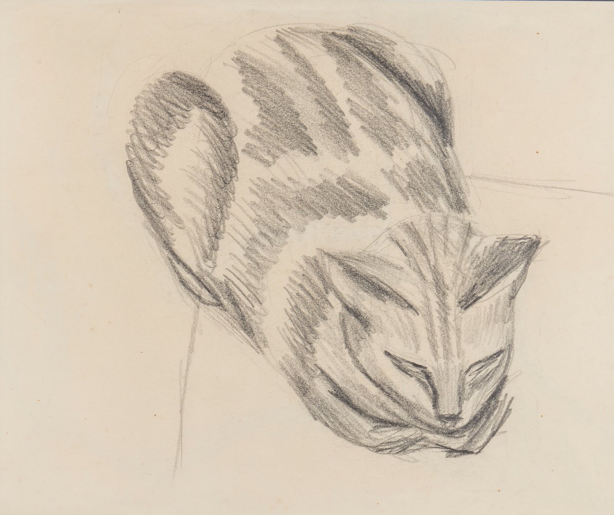 Slapende Kat door Denton Welch