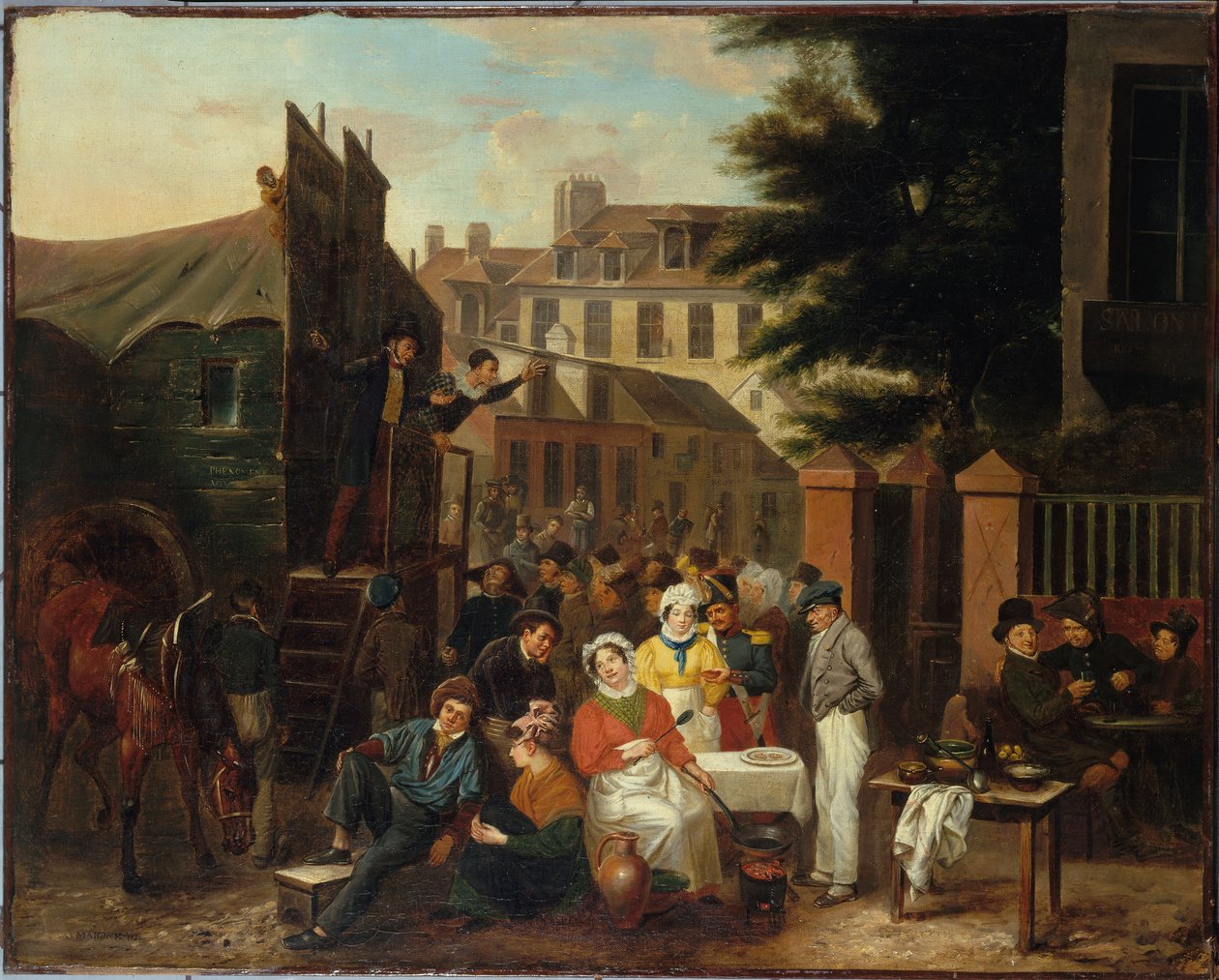 Kermis door Desire Adelaide Charles Maignen de Sainte Marie