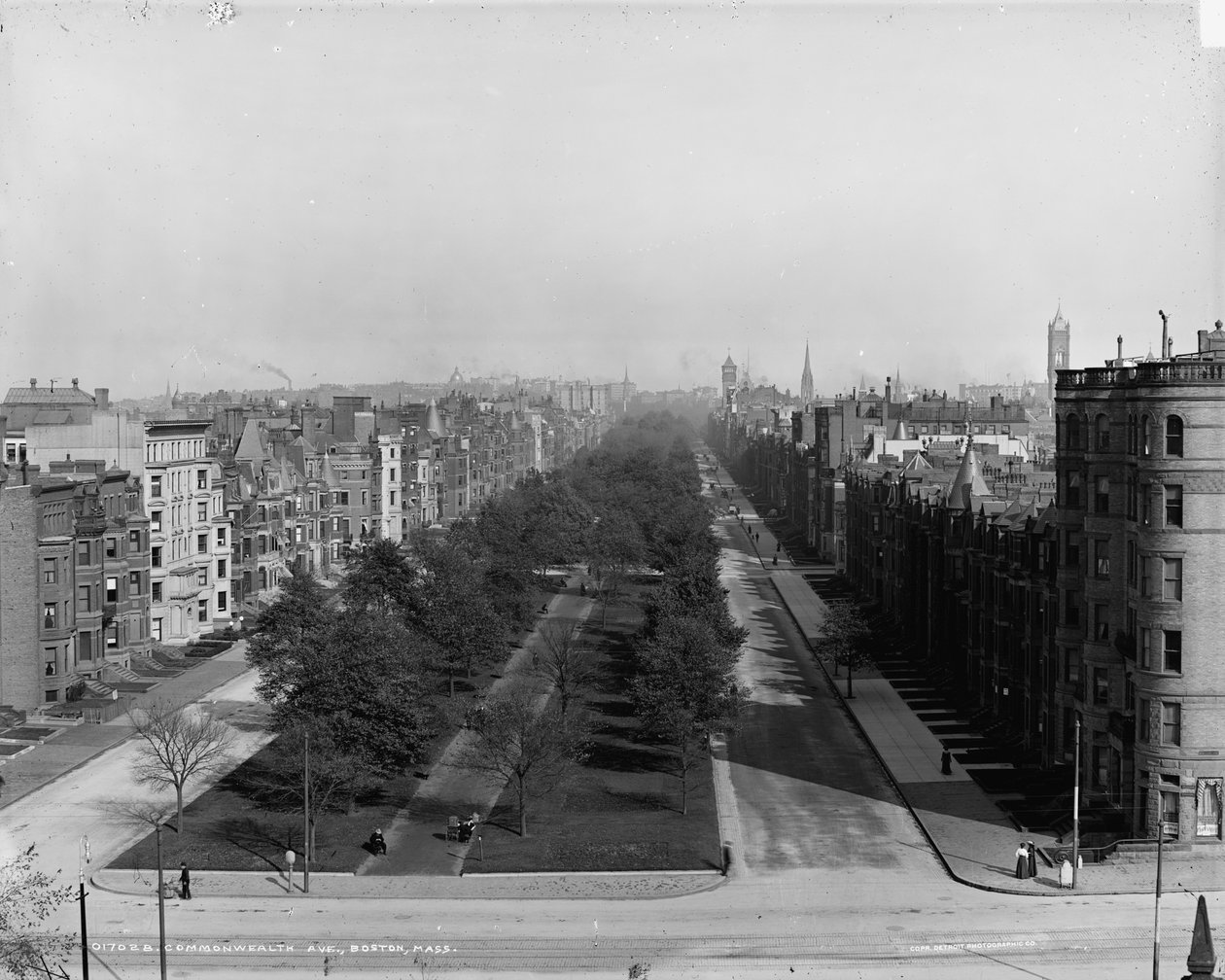 Commonwealth Ave., Boston, Massachusetts, ca. 1904 door Detroit Publishing Co.