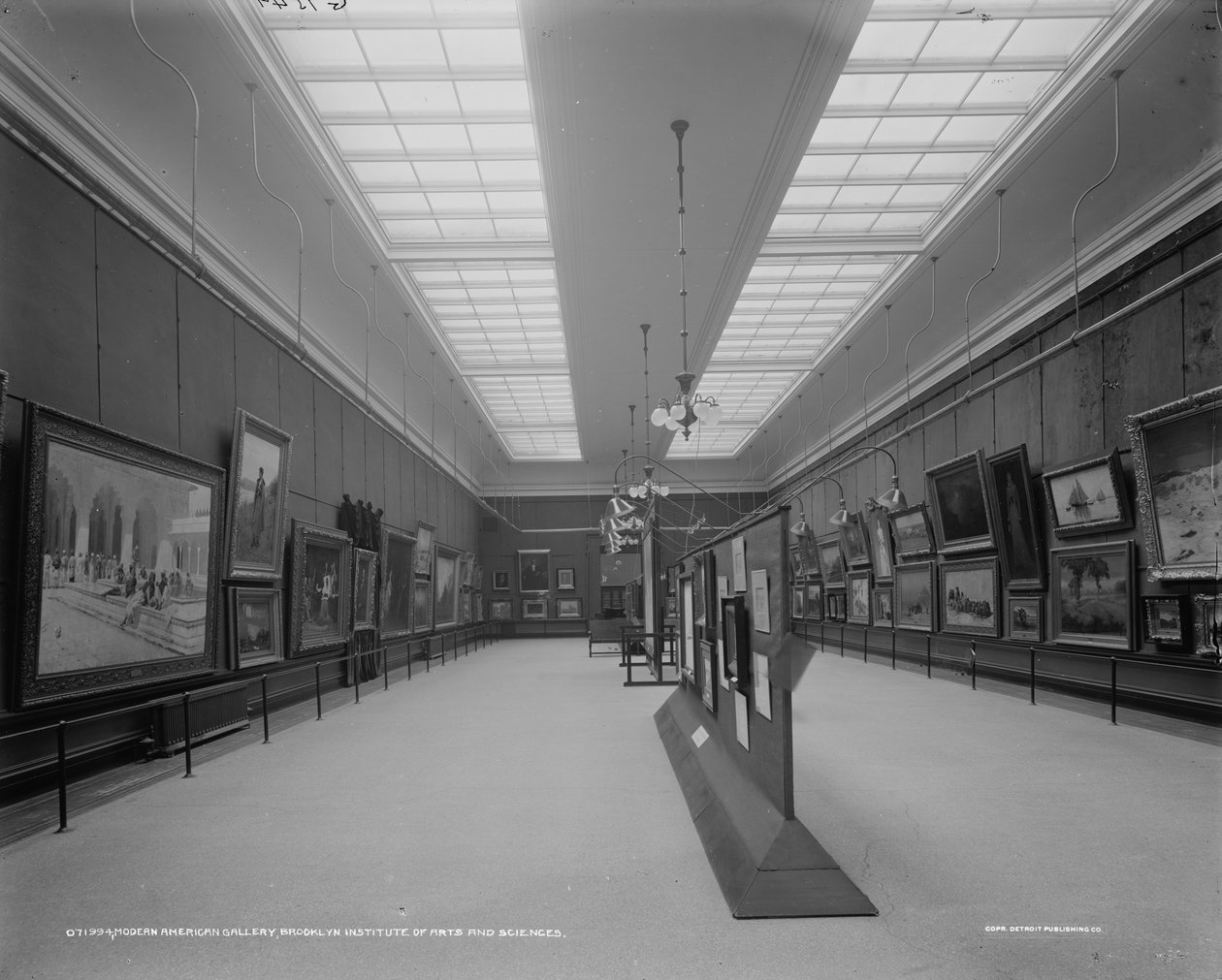 Moderne Amerikaanse galerij, Brooklyn Institute of Arts and Sciences, ca. 1905-15 door Detroit Publishing Co.