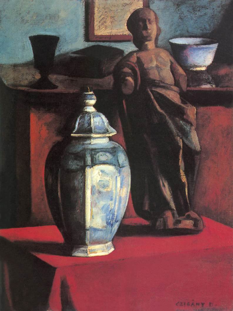 Stilleven in het atelier door Dezso Czigany