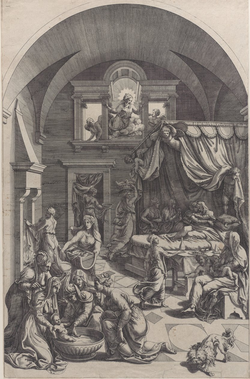 Geboorte van Sint Johannes de Doper, 1555-1588 door Diana Mantuana