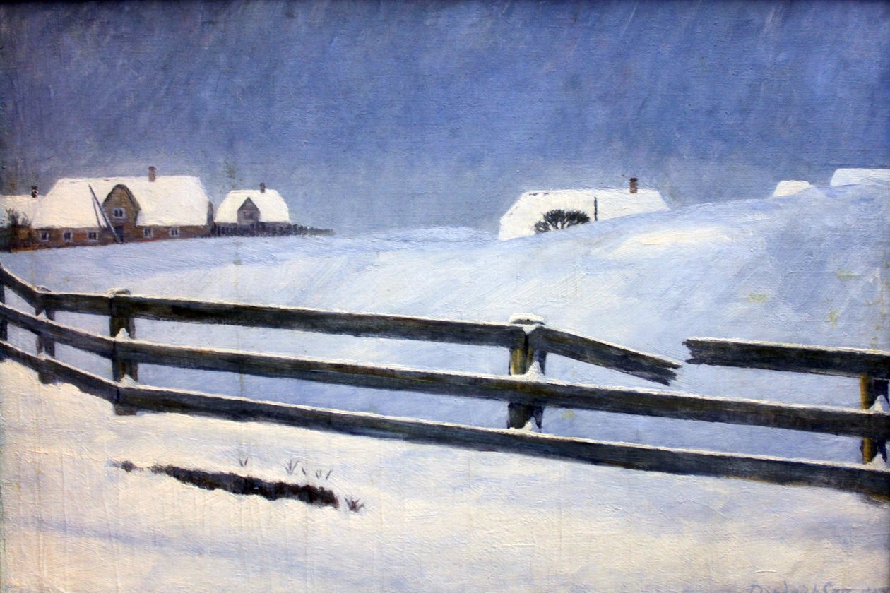 Diedrichsen List in de winter door Diedrich Cornelius Diedrichsen