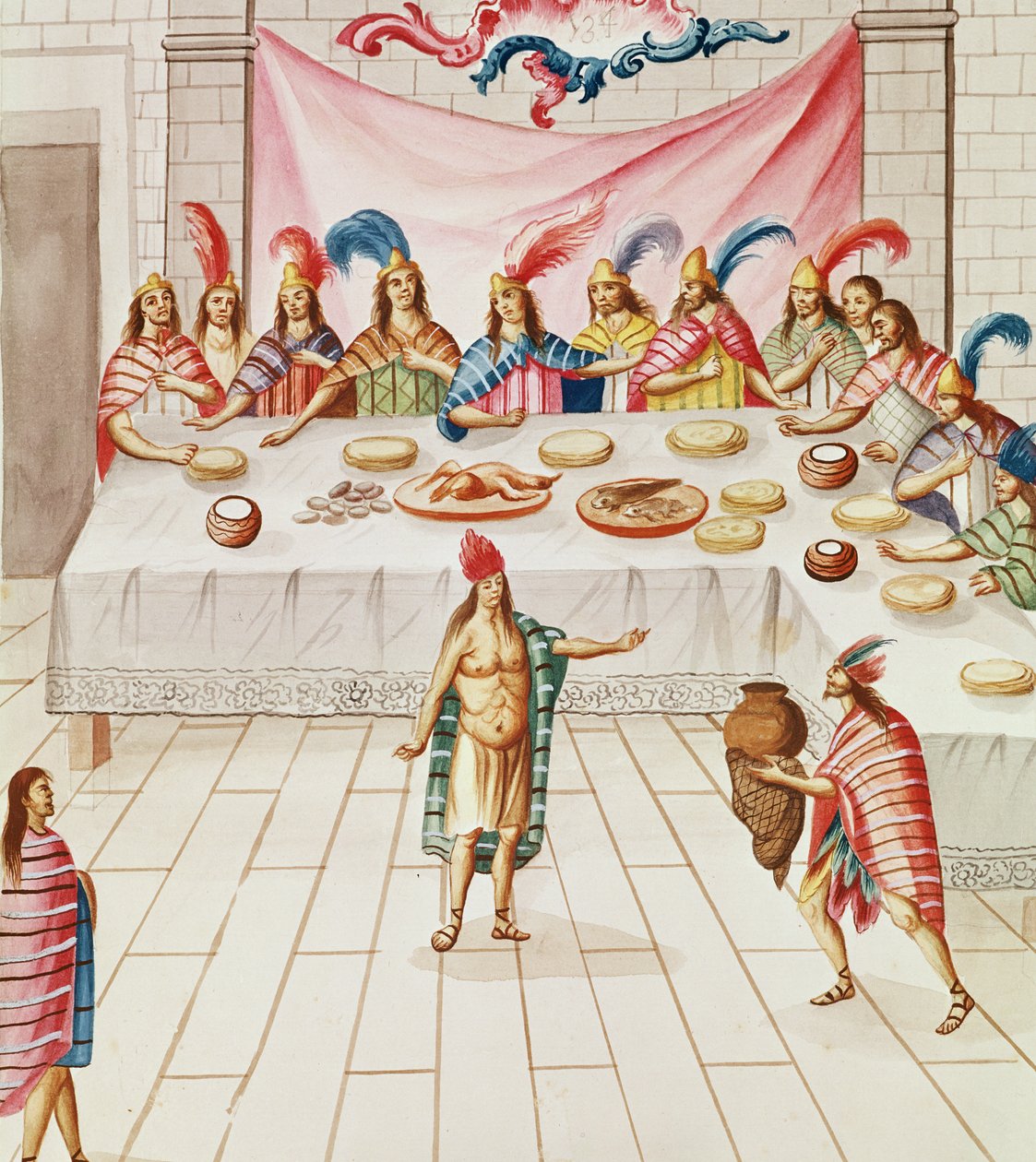 Tome 3 fol.134, Een banket, uit 