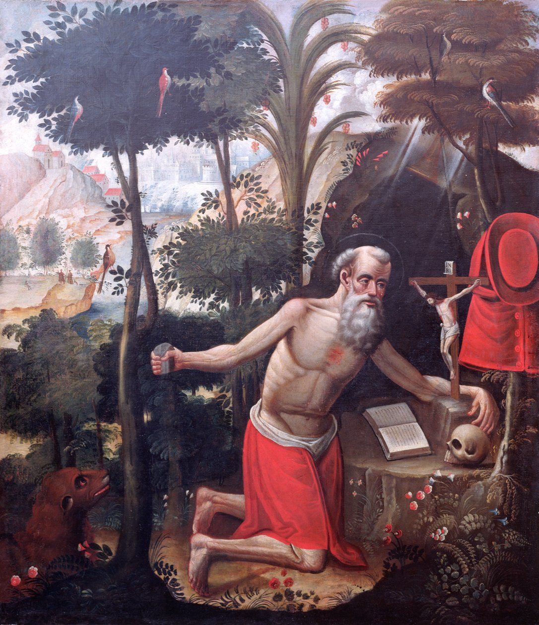 Sint Hiëronymus door Diego Quispe Tito
