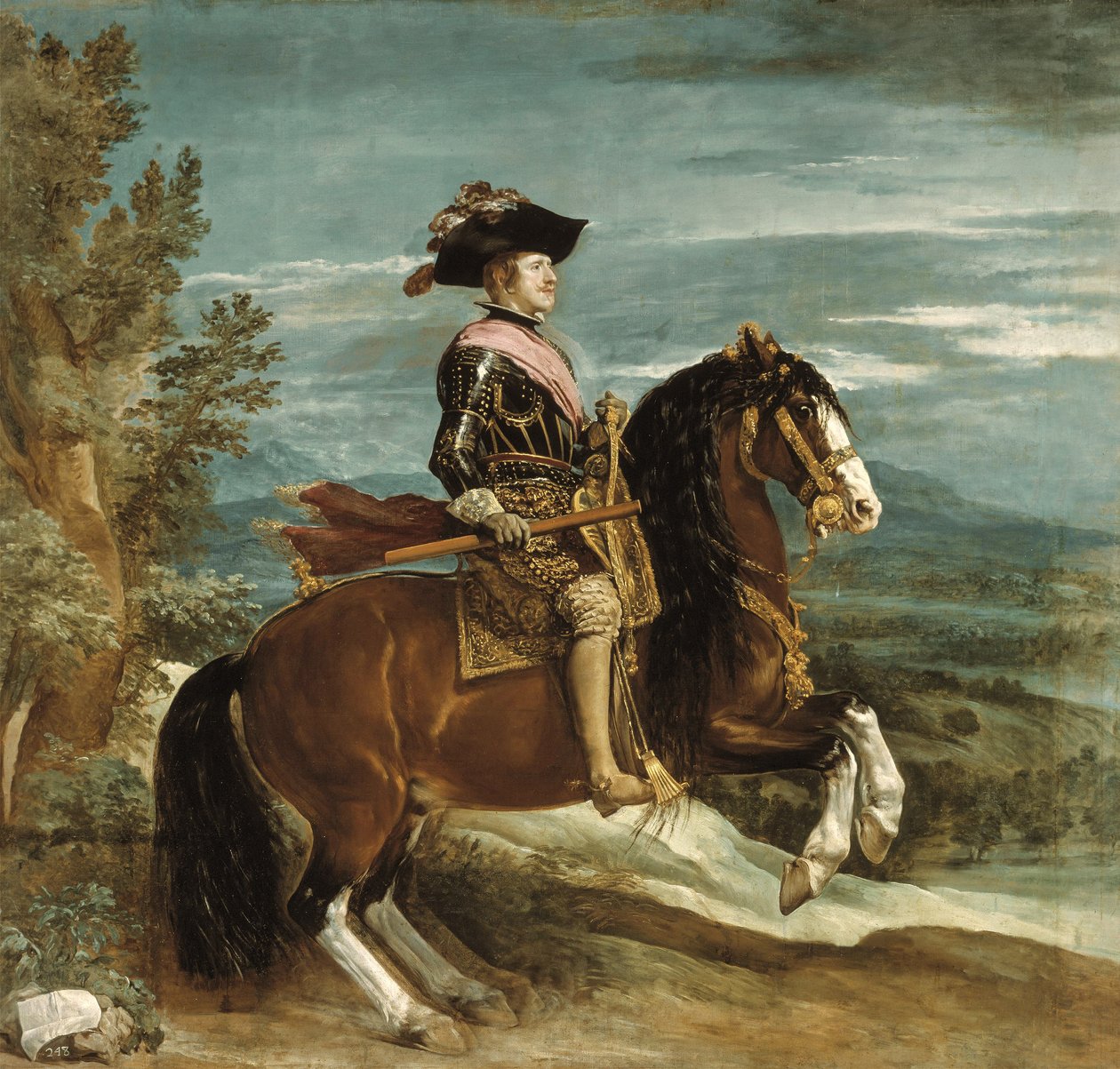 Ruiterportret van Filips IV (1605-65) c.1636 door Diego Velázquez