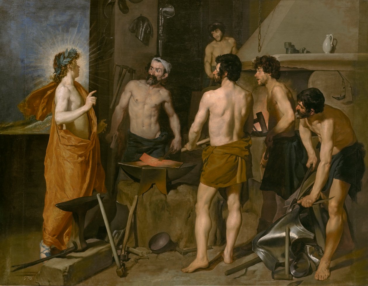 De smidse van Vulcanus door Diego Velázquez