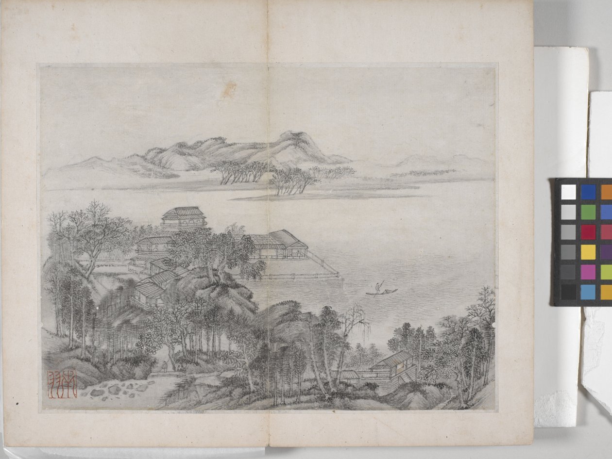 Album met landschapschilderijen door Ding Yunpeng