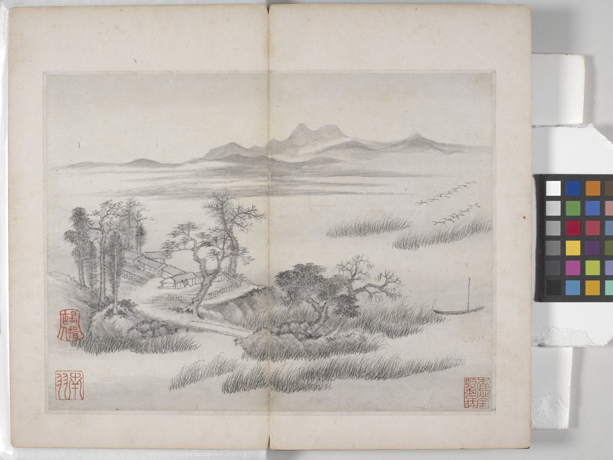 Album met Landschapsschilderijen door Ding Yunpeng