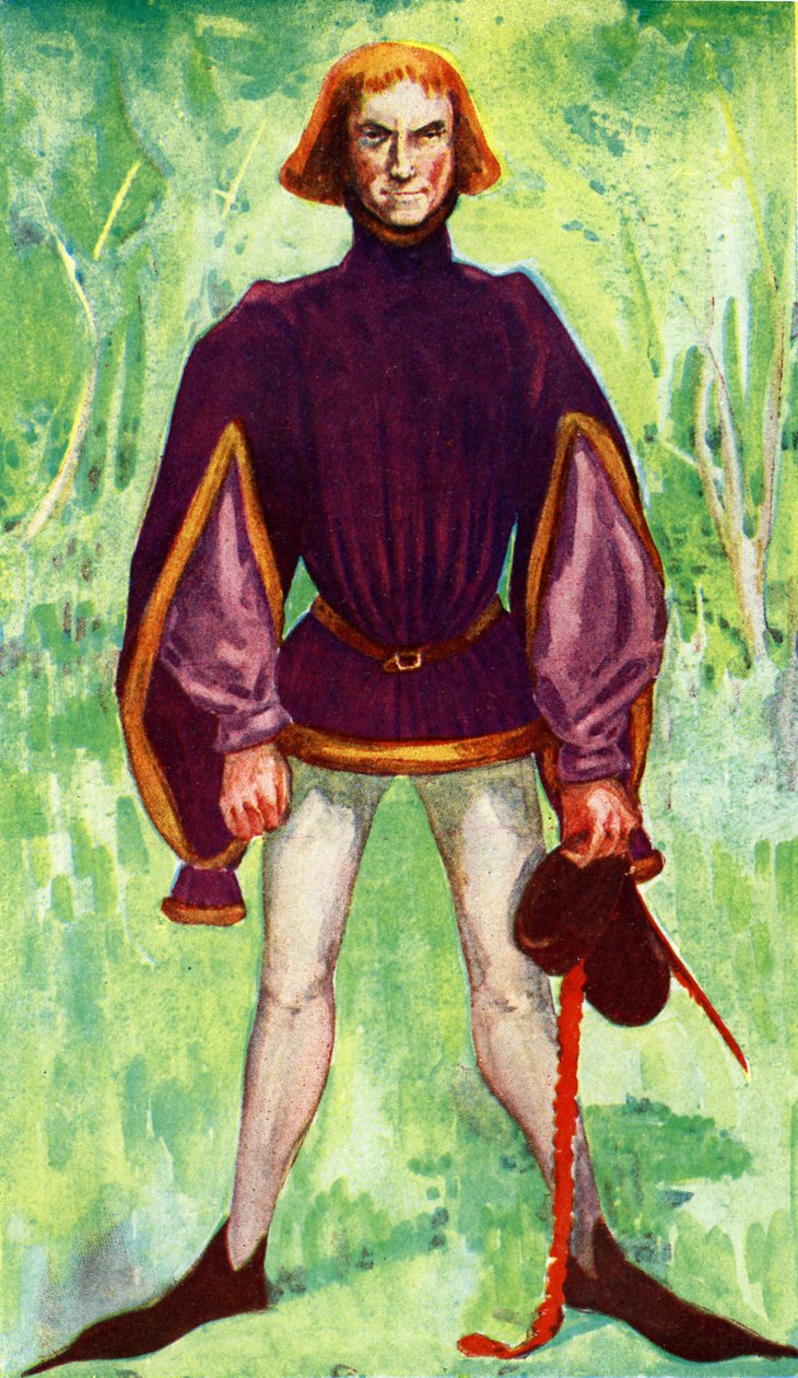 Mannenkostuum in het bewind van Edward IV (1461-1483) door Dion Clayton Calthrop
