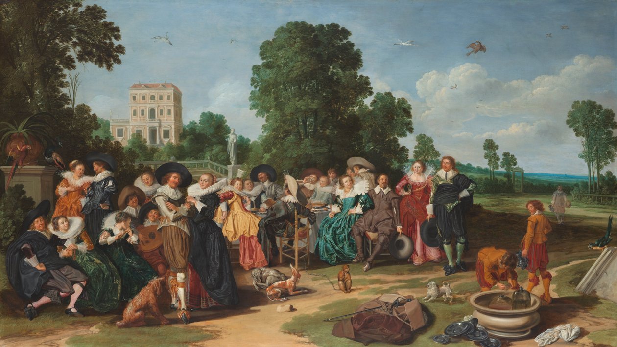 Het champêtefeest door Dirck Hals