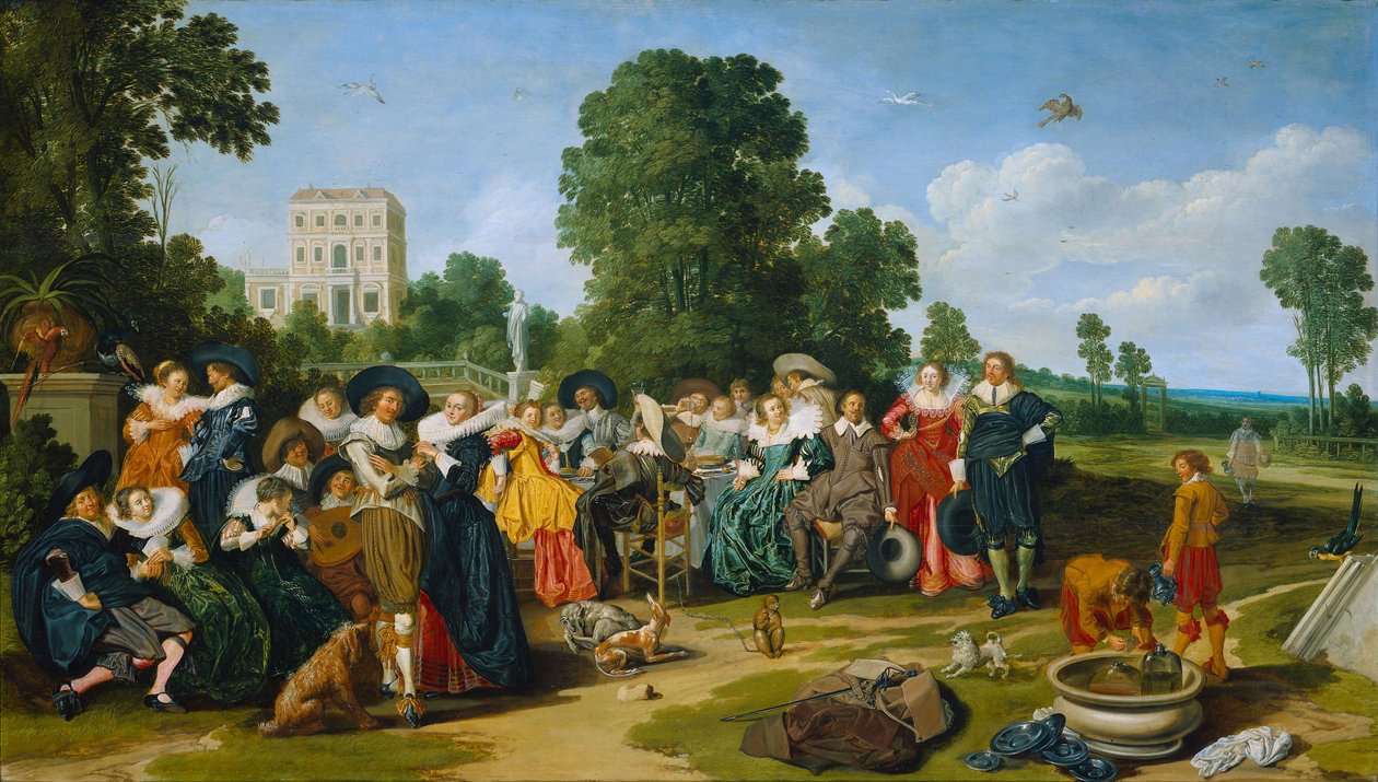 Het champêtefeest door Dirck Hals