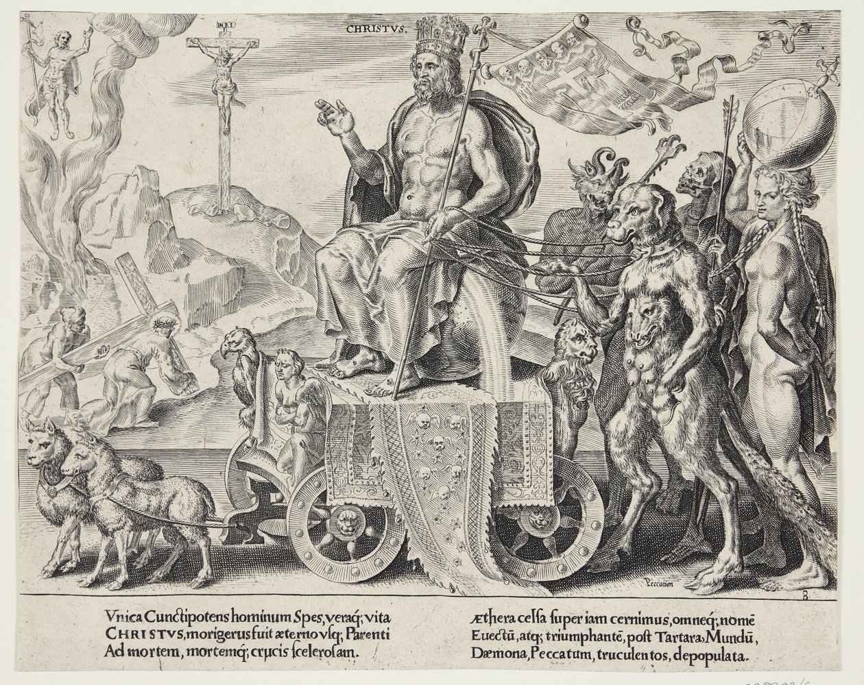 De triomf van Christus door Dirck Volckertsz. Coornhert