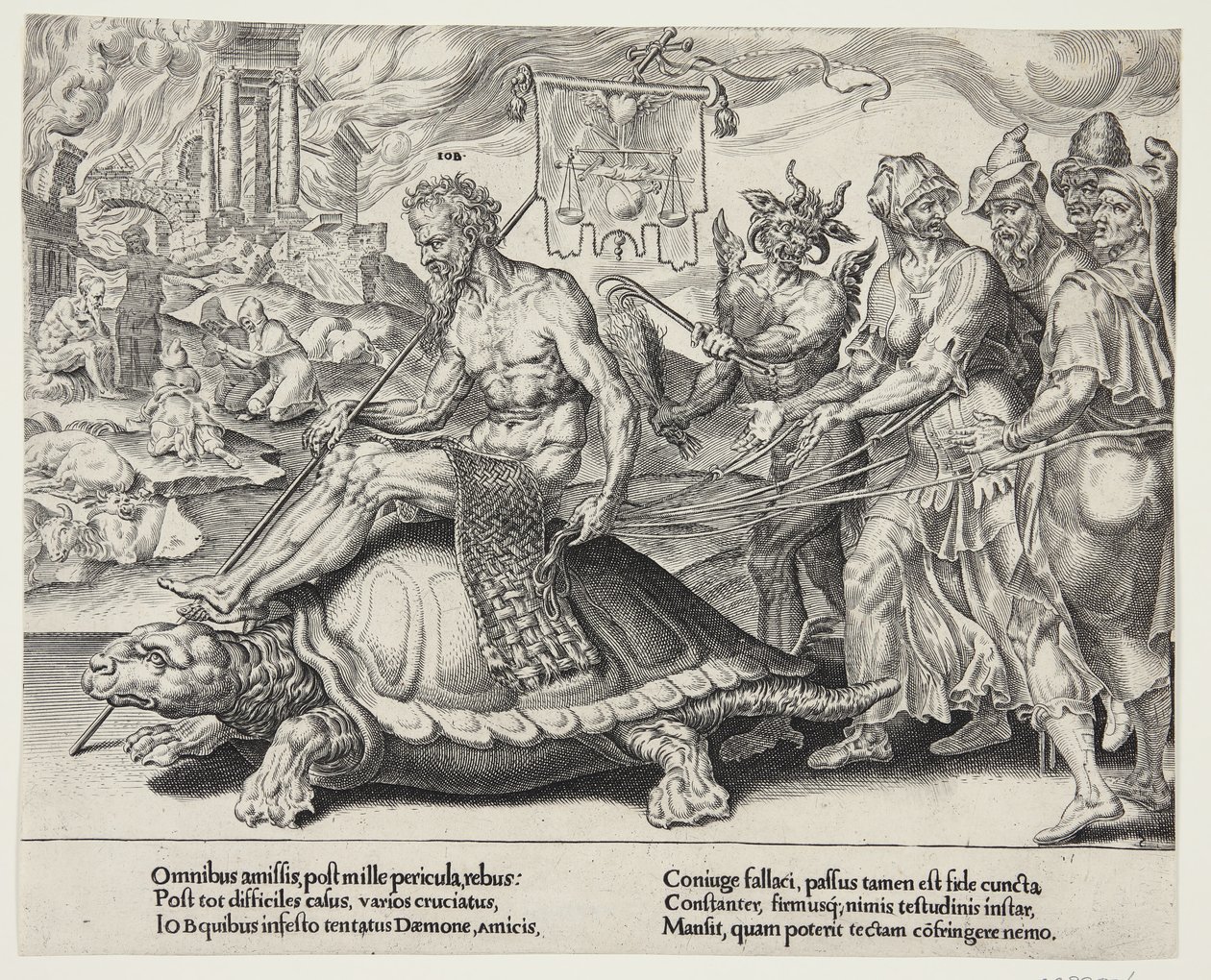 De triomf van Job door Dirck Volckertsz. Coornhert