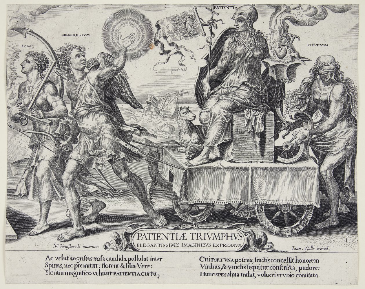 De triomf van geduld door Dirck Volckertsz. Coornhert