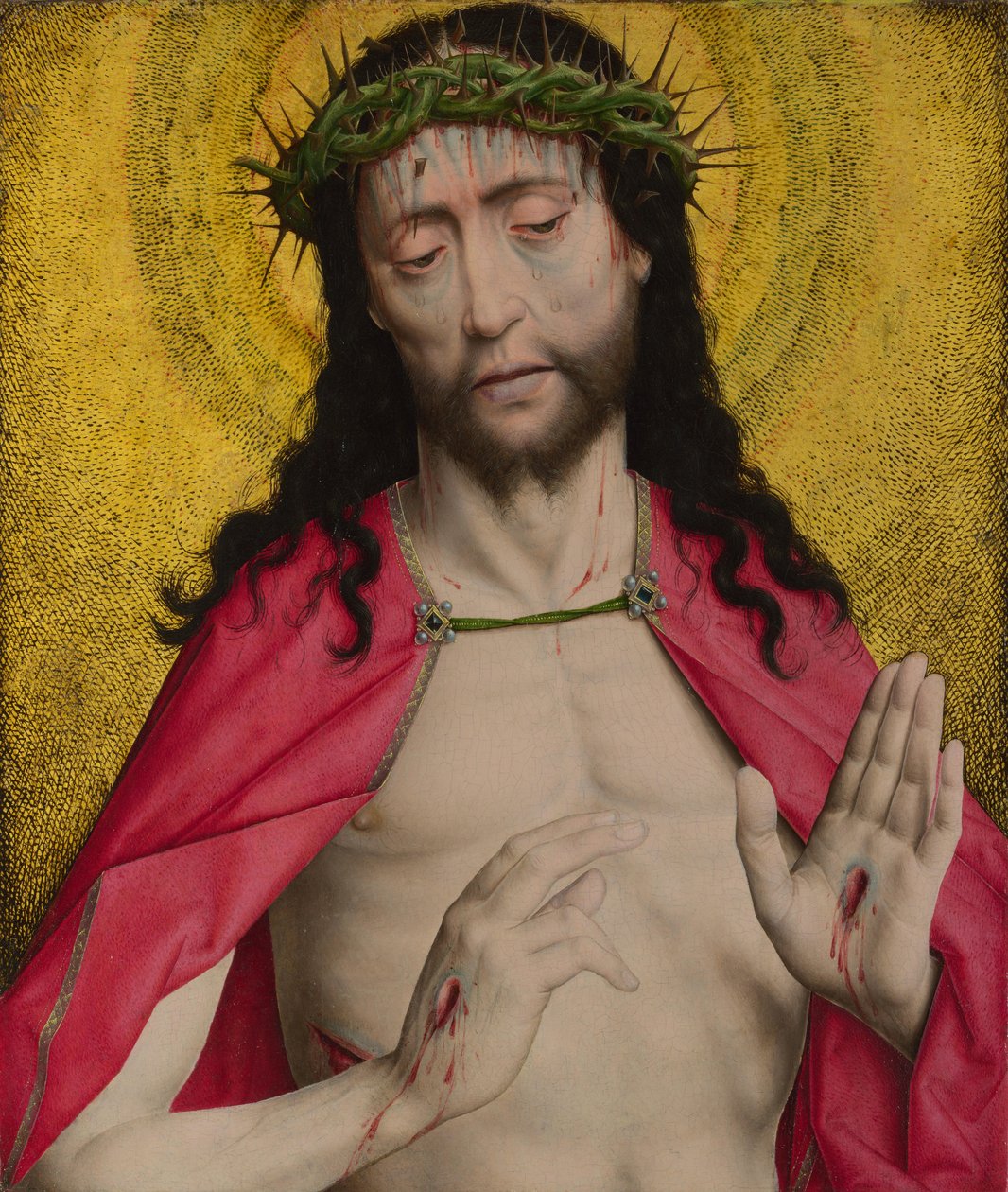 Christus gekroond met doornen, ca. 1470 door Dirk Bouts
