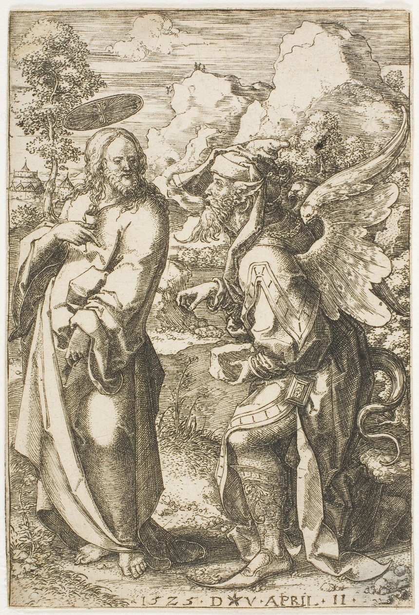 Christus verleid door de duivel door Dirk Vellert