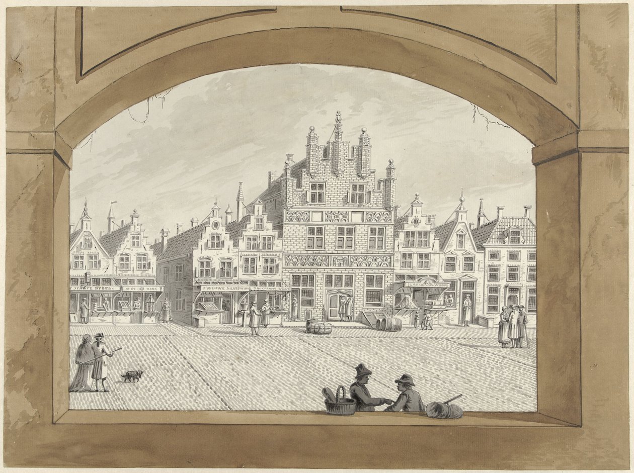 De Koopmanshal in Middelburg door Dirk Verrijk