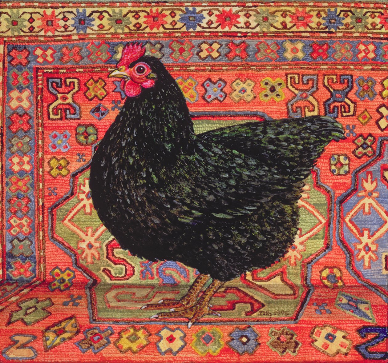 Zwart Tapijt Kip, 1995 door Ditz