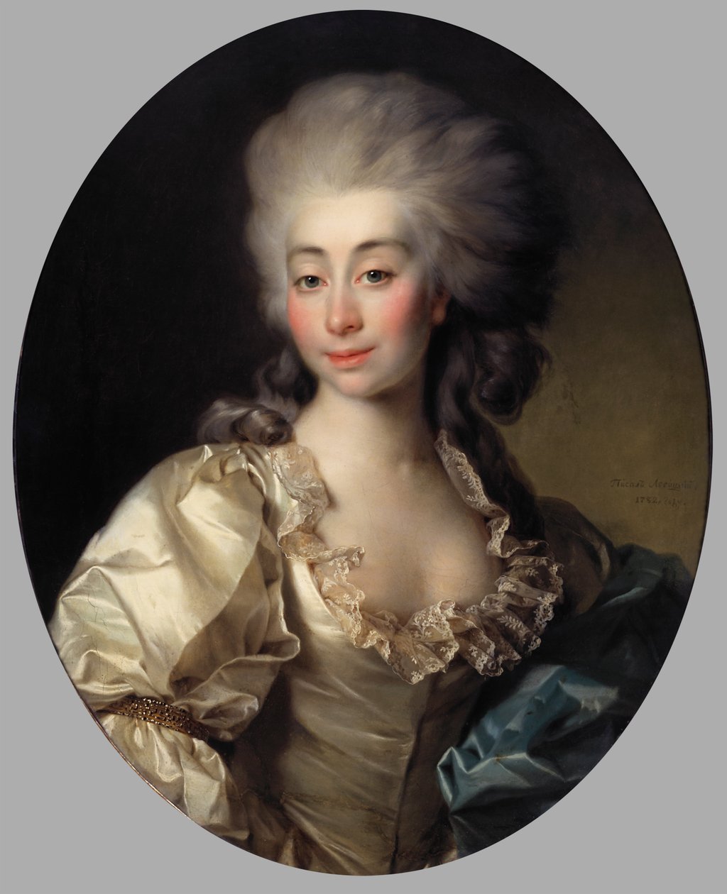 Russisch: "Portret van gravin Urszula Mniszech" Portret van gravin Urszula Mniszech door Dmitry Levitzky