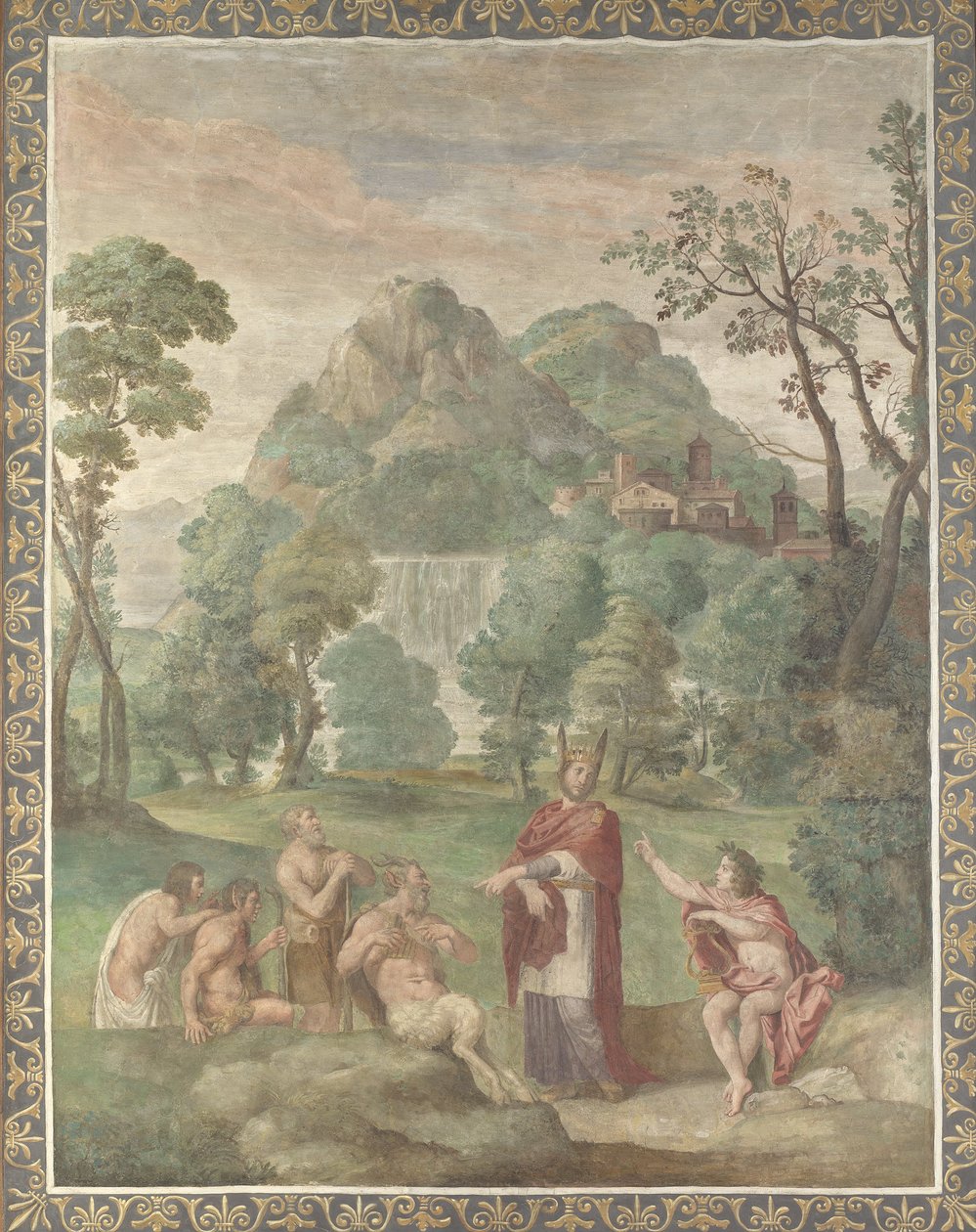 Het oordeel van Midas door Domenichino