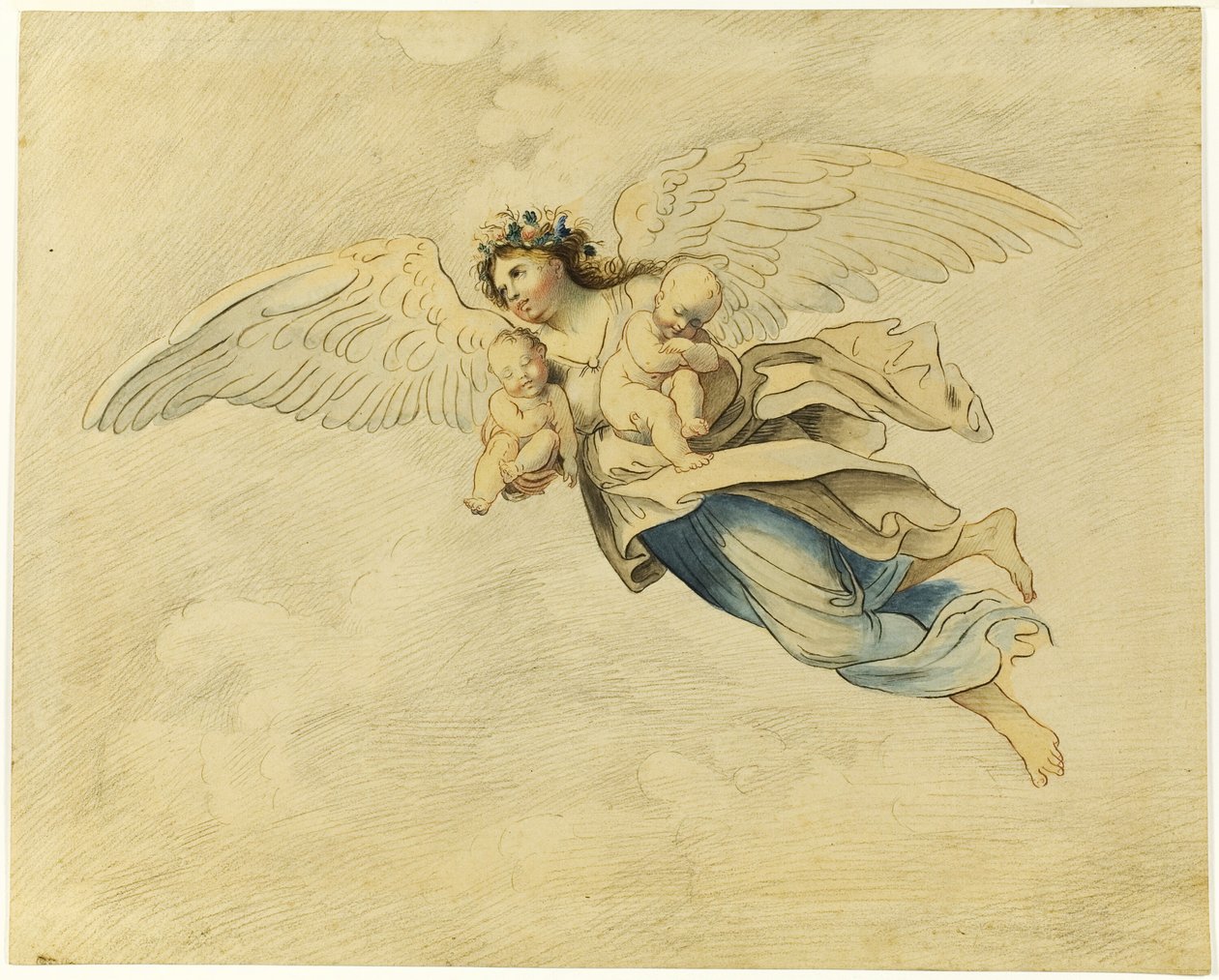 Nacht draagt slaap en dood door Domenichino