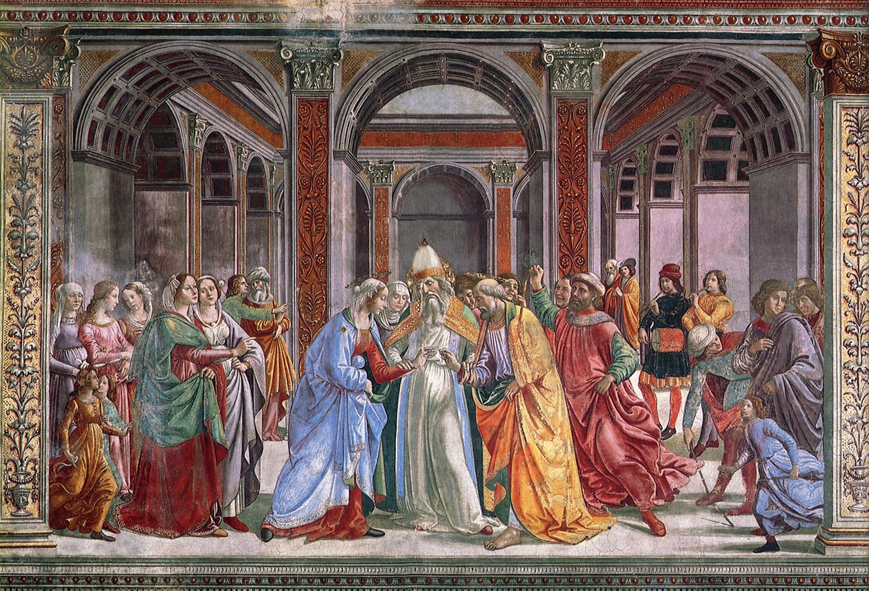 Huwelijk van de Maagd, 1486-90 door Domenico Ghirlandaio